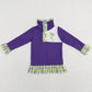 Mardi Gras Baby Girls Clothes Long Sleeve Sibling Boys Tops BT0492 GT0412