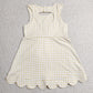 Baby Girls Dress Sleeveless Yellow Checked Yoga Shorts Short Scallop Knee Length Dresses GSD3027