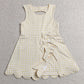 Baby Girls Dress Sleeveless Yellow Checked Yoga Shorts Short Scallop Knee Length Dresses GSD3027