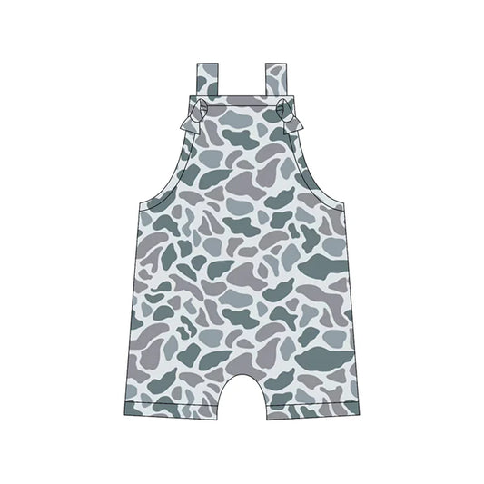 Preorder moq 5 Baby Boys Straps Old School Camouflage Rompers 5.12