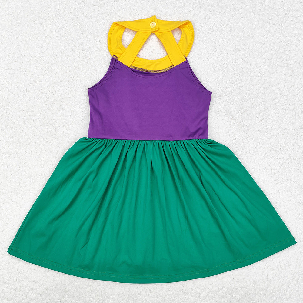 Baby Girls Dress Purple Mardi Gras Active Wear Athletic Dresses GSD1433