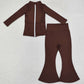 Baby Girls Clothes Brown Active Wear Jackets Pants 2pcs Clothes Sets  GLP1552