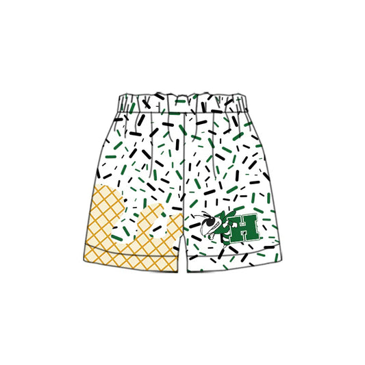 Preorder moq 5 Baby Boys Green Drip H Team Shorts Bottom 7.11