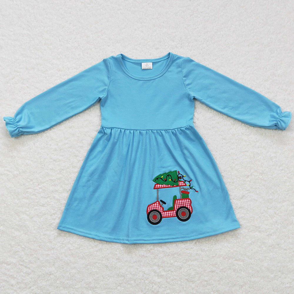 Christmas Baby Girls Dress Long Sleeve Embroidery Dresses GLD0391