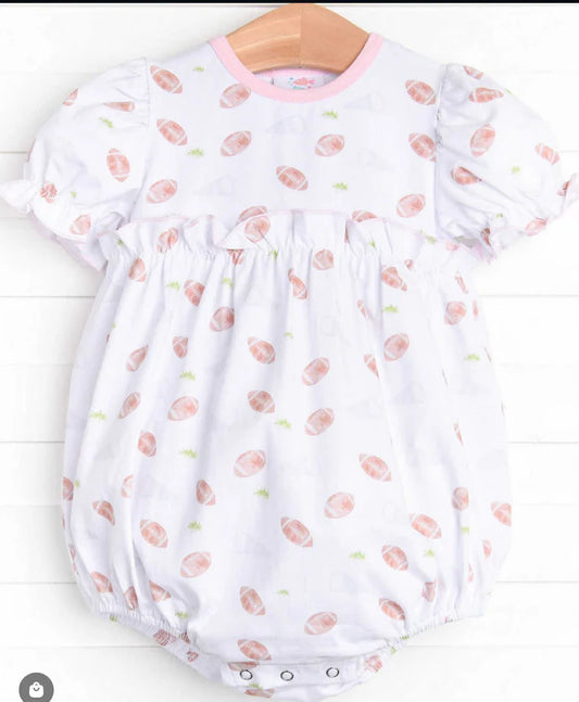 preorder(moq 5)Baby Infant Girls football pink short sleeve Rompers 7.21