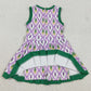 Baby Girls Dress Mardigras Crayfishes Checked Back Zip Shorts Yoga Active Knee Length Dresses GSD2868 12.10