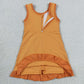 Baby Girls Dress Sleeveless Orange Yoga Active Short Ruffle Knee Length Dress GSD4127