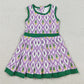 Baby Girls Dress Mardigras Crayfishes Checked Back Zip Shorts Yoga Active Knee Length Dresses GSD2868 12.10