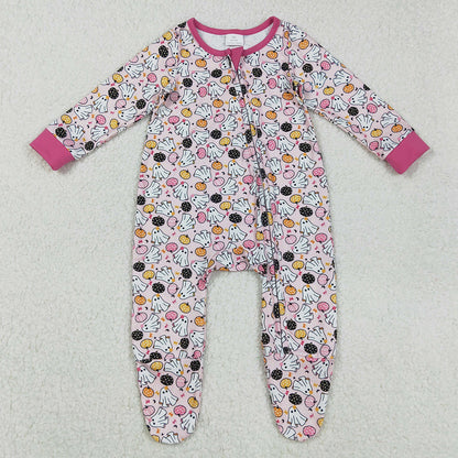 Baby Girls Rompers Ghosts Pumpkins Halloween Zipper Footed Rompers LR2506 9.1
