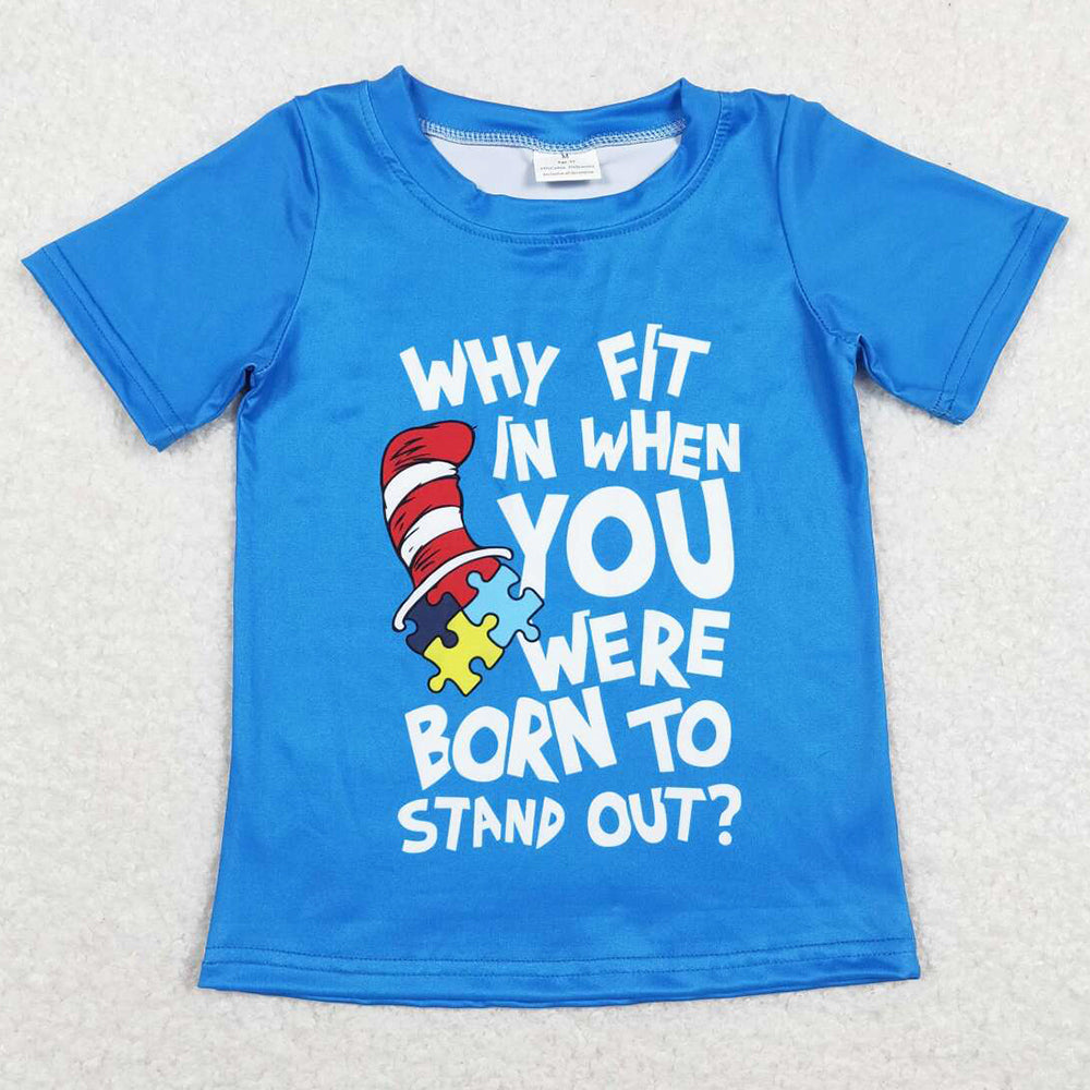 Cartoon Print Cute Kids Boys Clothes T-shirts BT0479