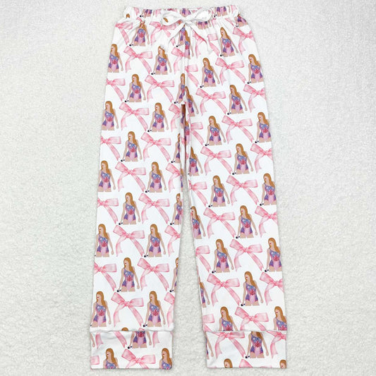 Adult Women Pants Pink Bows Bottom Pants Pajamas P0598