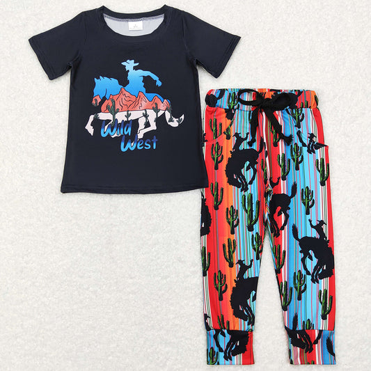 Wild West Baby Boys Clothes Short Sleeve Pants Sets BSPO0138