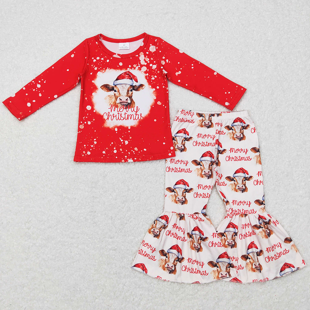 Christmas Boutique Baby Girls Clothes Bell Pants Sets GLP0868