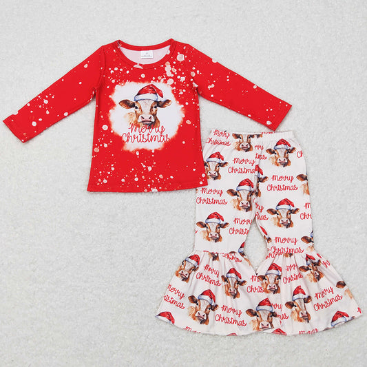 Christmas Boutique Baby Girls Clothes Bell Pants Sets GLP0868