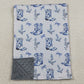 Baby Kids Blankets Blue Boots Bows Western Blankets BL0229