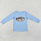 Baby Boys Clothes Top Blue Fishing Long Sleeve Tee Shirts Tops BT0952