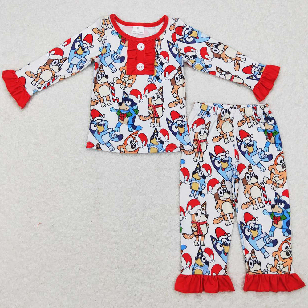 Christmas Baby Girls Pajamas Long Sleeve Sleepwear Sets GLP0984