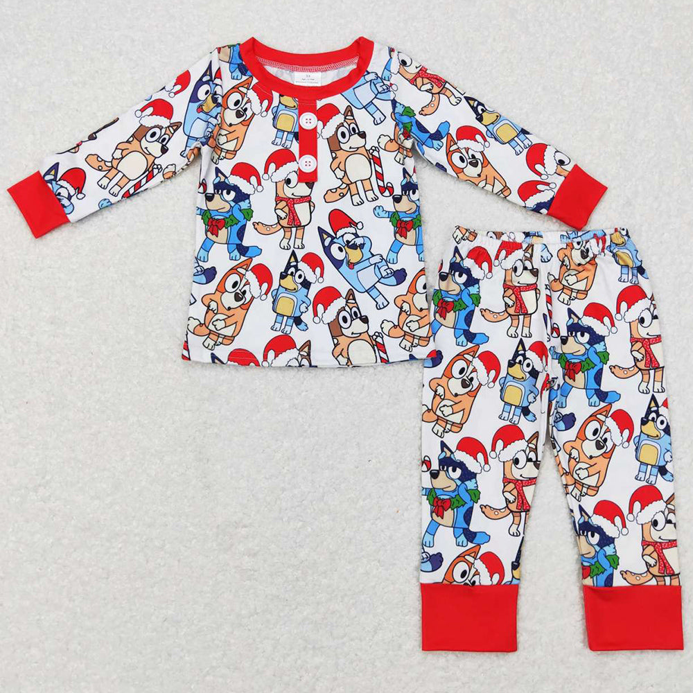 Christmas Baby Boys Pajamas Boutique Cartoon Print Kids Sibling Pajamas Set BLP0413