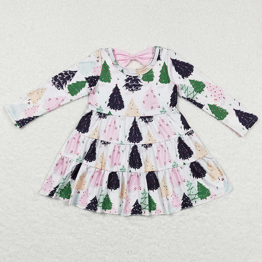 Christmas Tree Baby Girls Dress Long Sleeve Dresses GLD0468