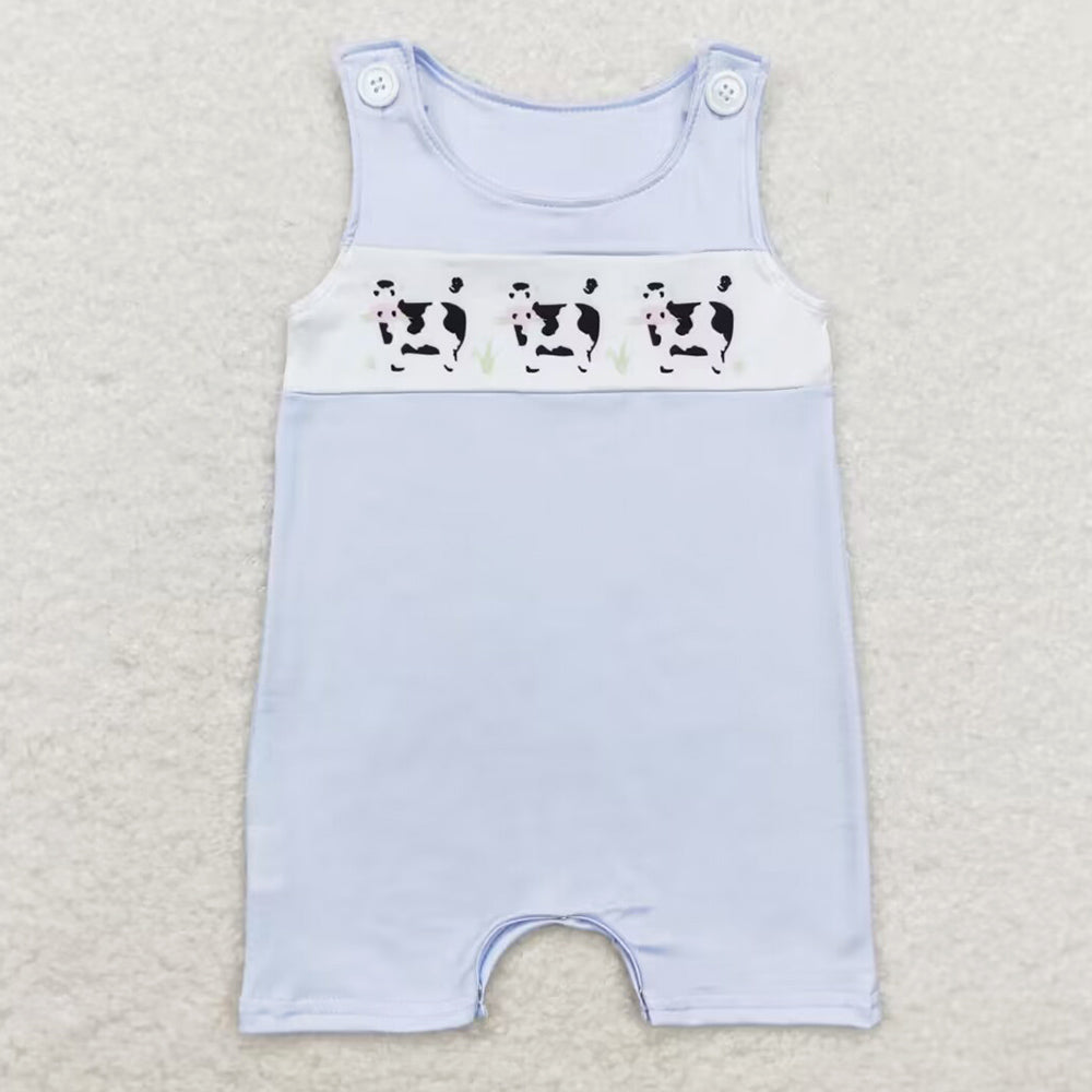 Baby Infant Boys Rompers Cows Farms Sleeveless Rompers SR1695