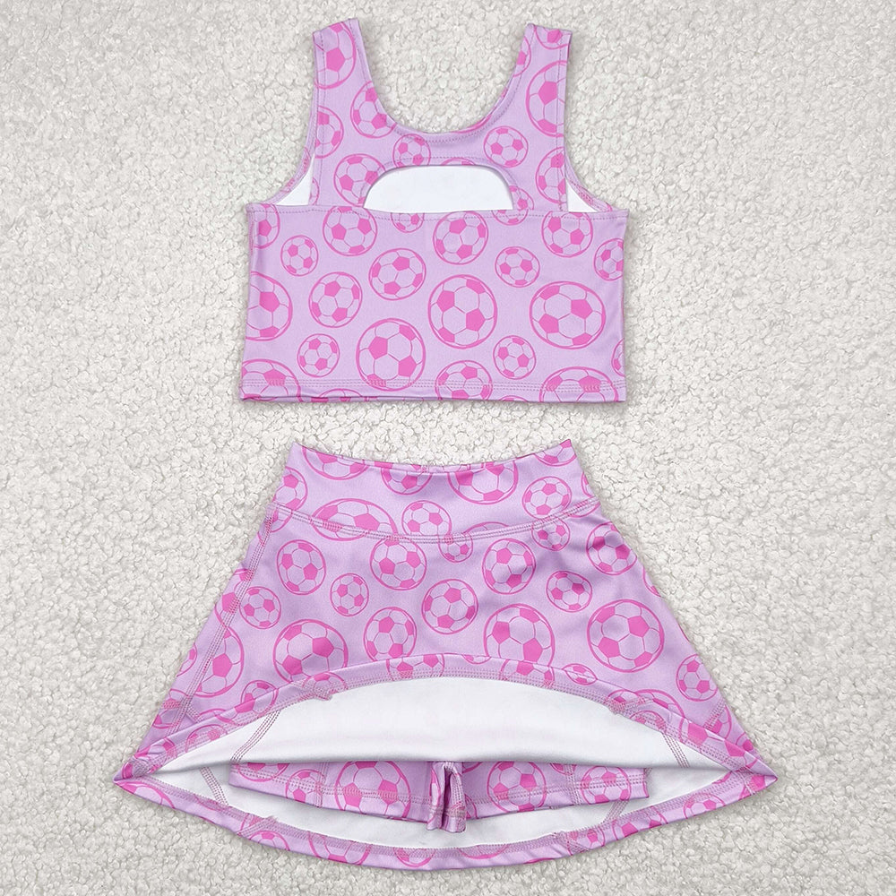 Baby Girls Clothes Football Athletic Active Wear Top Shorts Skirts Sets GSD1468 4.21
