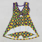 Baby Girls Dress Mardigras Checked Yoga Active Shorts Knee Length Dresses GSD2946 12.10