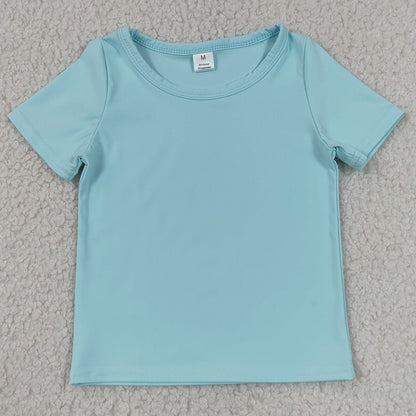 Baby Girls Light Blue Short Sleeve Top Sport Short Yoga Active Clothes Sets GSSO3762