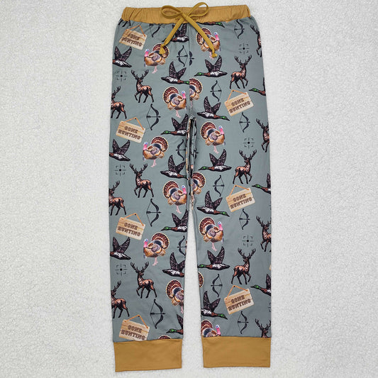 Adult Men Pants Hunting Deer Ducks Bottom Pants Pajamas P0616