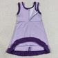 Baby Girls Dress Sleeveless Lavender Purple Yoga Active Short Knee Length Dress GSD4151