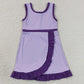Baby Girls Dress Sleeveless Lavender Purple Yoga Active Short Knee Length Dress GSD4151