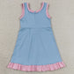 Baby Girls Dress Light Blue Pink Sleeveless Yoga Active Short Knee Length Dress GSD4144