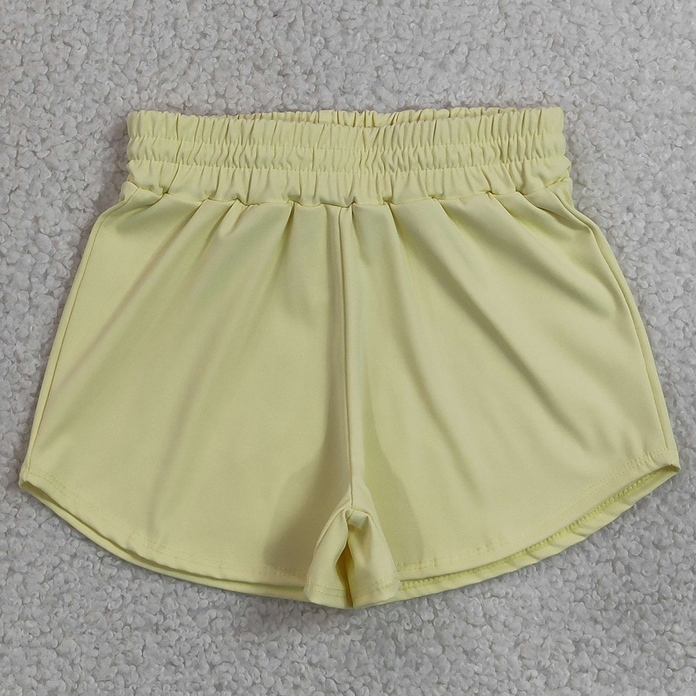 Baby Girls Shorts Light Yellow Yoga Active Sport Shorts Bottom SS0899