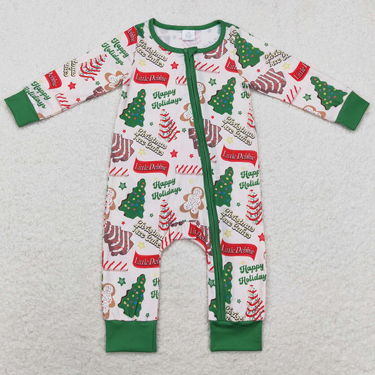 Baby Infant Girls Rompers Christmas Season Tree Zip Bamboo Rompers LR1056 LR1057