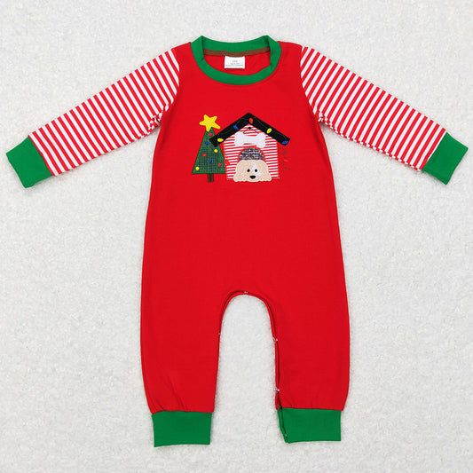 Baby Boys Rompers Christmas Dog House Long Sleeve Rompers LR0659