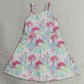 Baby Girls Dress Strap Watercolor Beach Yoga Active Shorts Knee Length Dresses GSD3708
