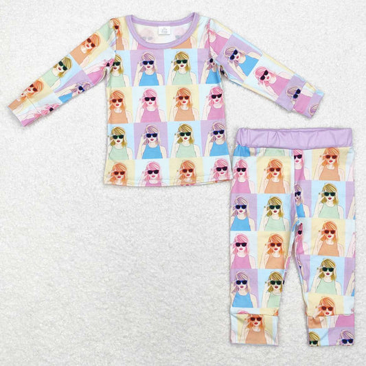 Baby Girls Rompers Long Sleeve Bamboo Pajamas Sleepwear Sets GLP1426