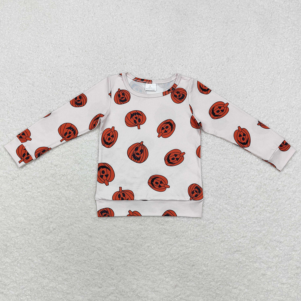 Baby Kids Clothes Tops Halloween Pumpkins Long Sleeve Tee Shirts Tops GT0700