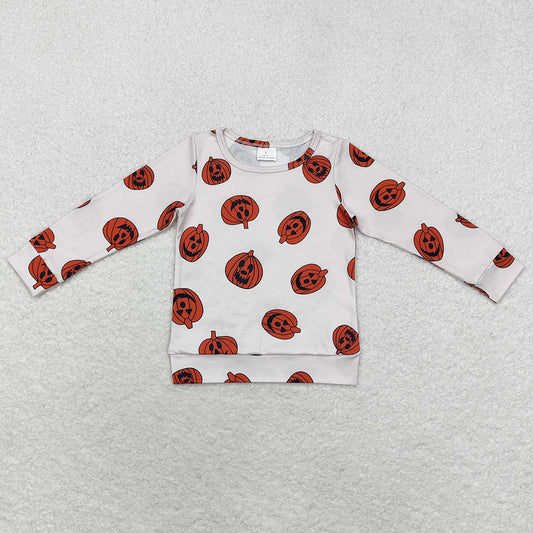 Baby Kids Clothes Tops Halloween Pumpkins Long Sleeve Tee Shirts Tops GT0700