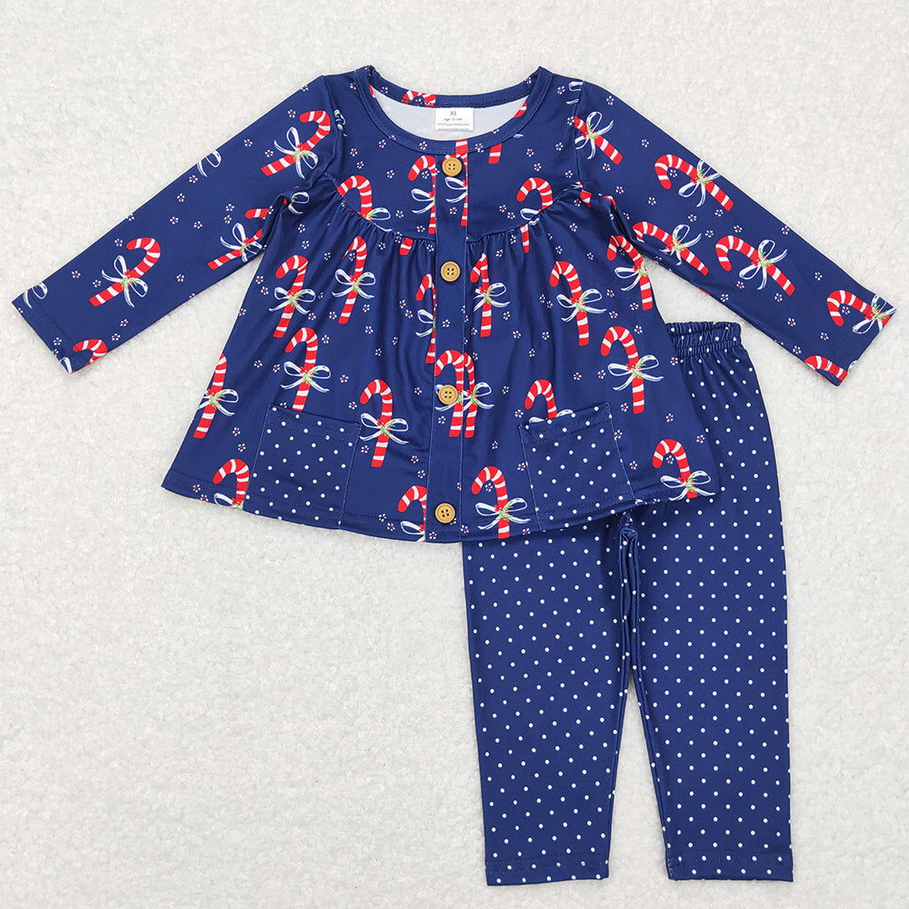 Baby Girls Clothes Candy Pocket Tunic Dots Legging Pants Sets