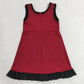 Baby Girls Dress Sleeveless Maroon Black Yoga Active Short Knee Length Dress GSD4135