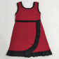 Baby Girls Dress Sleeveless Maroon Black Yoga Active Short Knee Length Dress GSD4135