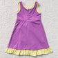 Baby Girls Dress Sleeveless Purple Yellow Yoga Active Short Knee Length Dress GSD4147