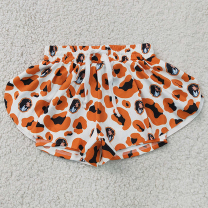 Baby Girls Shorts Orange Leopard Vols Yoga Active Team Butterfly Shorts Bottom SS0816