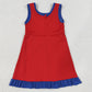 Baby Girls Dress Red Navy Sleeveless Yoga Active Short Knee Length Dress GSD4132