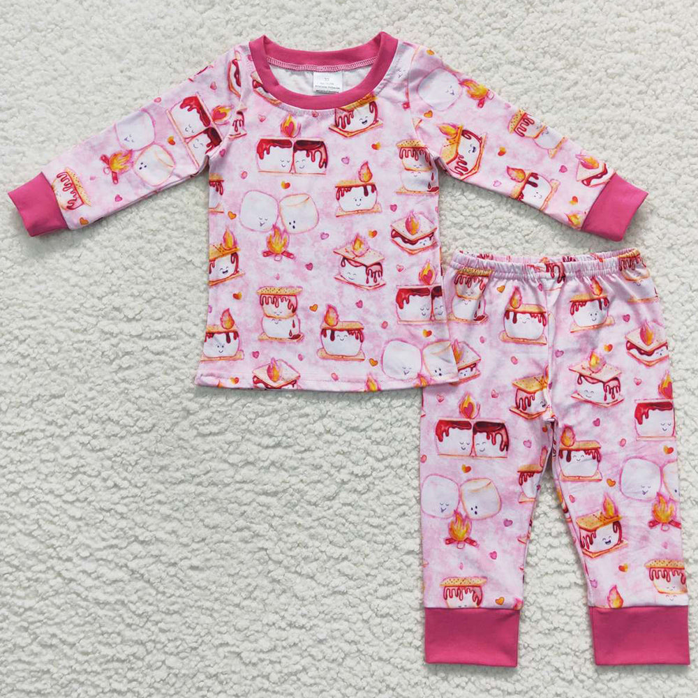 Fashion Baby Girls Pajamas Long Sleeve Fall Sleepwear Sets GLP0714