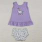 Baby Girls Clothes Embroidery Floral Goose Back Bows Tunic Bummies Clothes Sets GBO0502