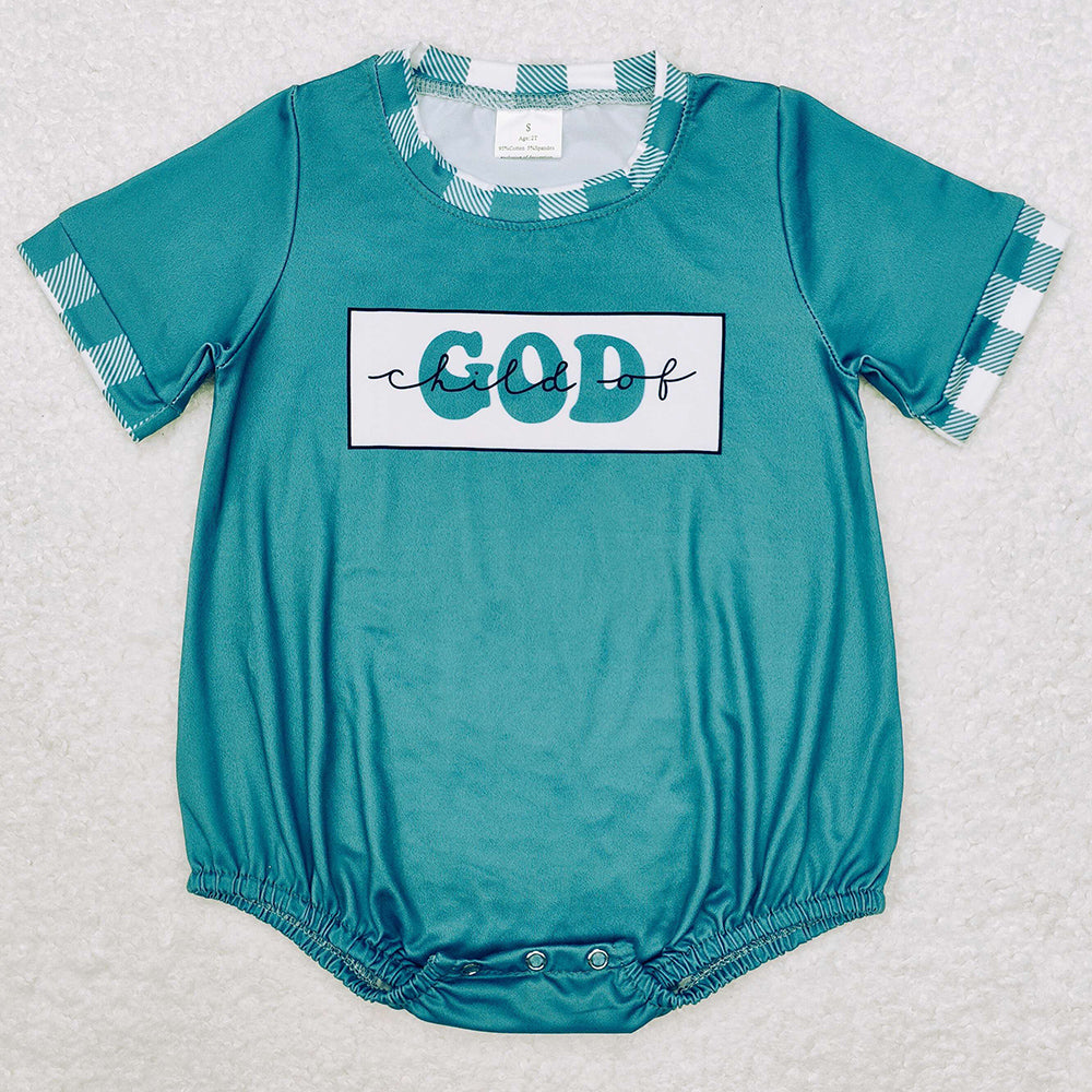 Baby Infant Boys Rompers Child Of God Short Sleeve Rompers SR1942