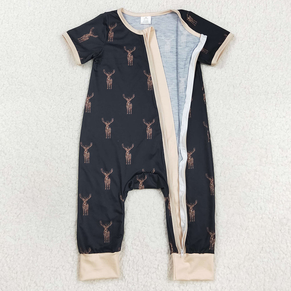 Baby Infant Boys Rompers Camo Deers Bamboo Zip Rompers SR1896