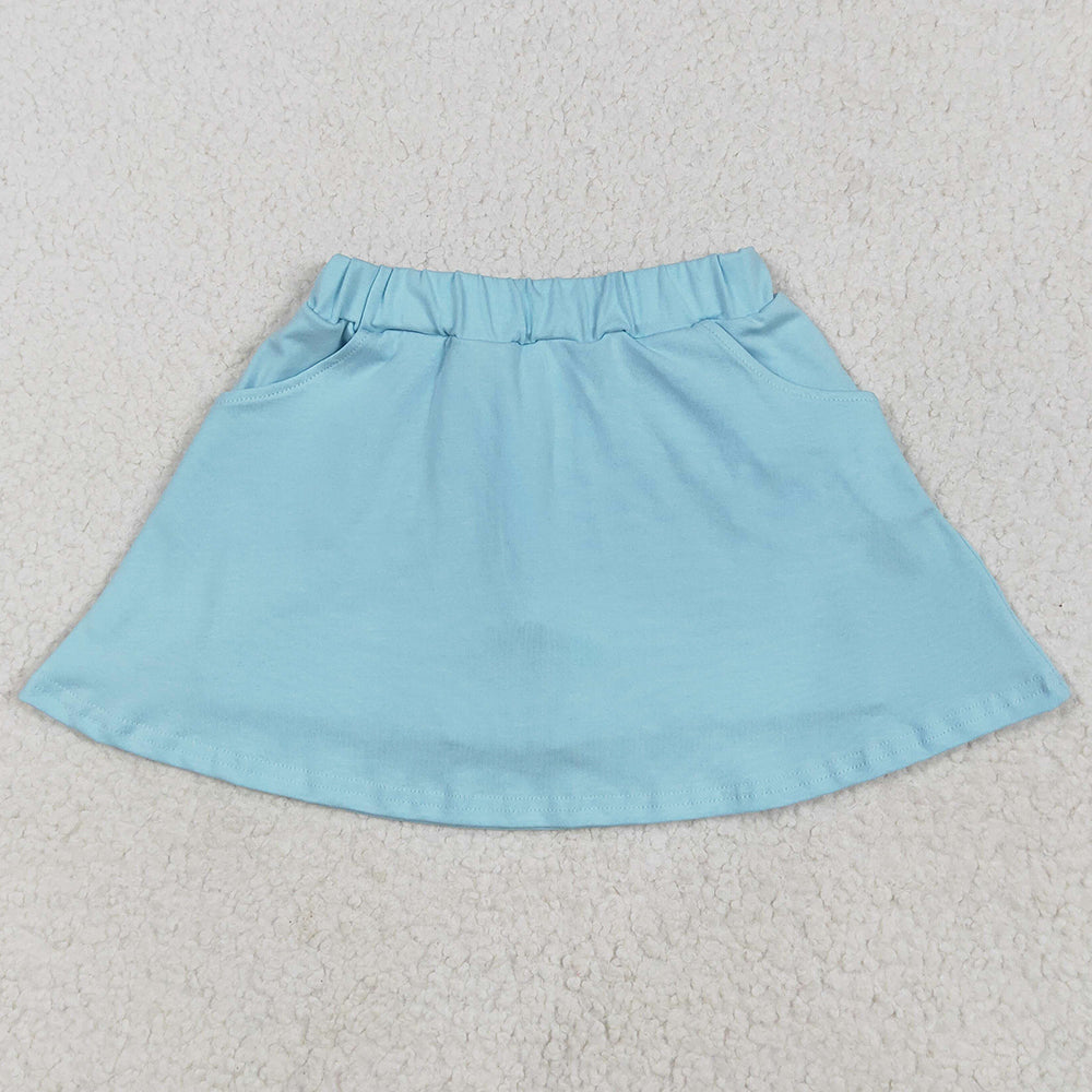 Baby Girls Skirts Blue Cotton Pocket Skorts Skirts GLK0065 4.28