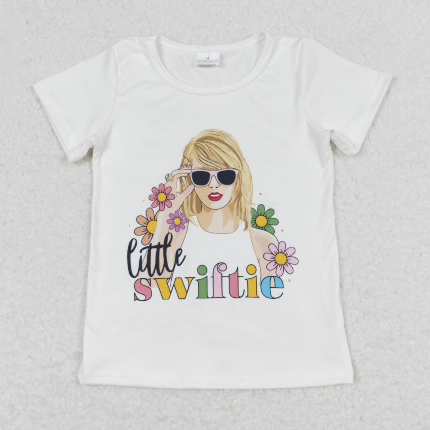 Cute Baby Girls Clothes Flower Short Sleeve Tee Shirts Tops GT0491